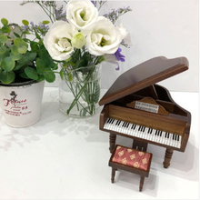 Load image into Gallery viewer, Miniature Wooden Piano and Stool