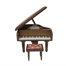 Load image into Gallery viewer, Miniature Wooden Piano and Stool