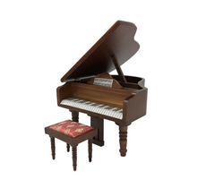 Load image into Gallery viewer, Miniature Wooden Piano and Stool