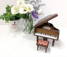 Load image into Gallery viewer, Miniature Wooden Piano and Stool