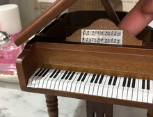 Load image into Gallery viewer, Miniature Wooden Piano and Stool