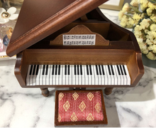 Load image into Gallery viewer, Miniature Wooden Piano and Stool