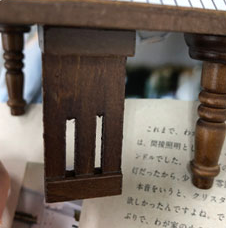 Miniature Wooden Piano and Stool