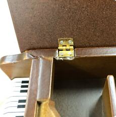 Miniature Wooden Piano and Stool