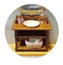 Load image into Gallery viewer, Miniature Vintage Wash Basin Vanity
