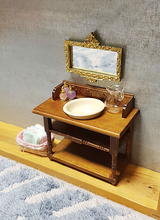 Load image into Gallery viewer, Miniature Vintage Wash Basin Vanity