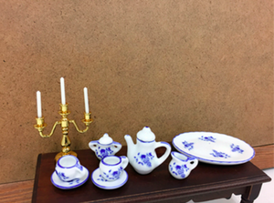 Blue and White Tea Set (10 pieces)