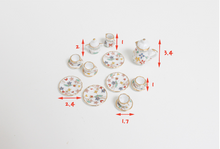 Load image into Gallery viewer, Miniature 17 Piece Ceramic Tea Set