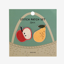 Load image into Gallery viewer, Iron-On Patch Set - Apple &amp; Pear