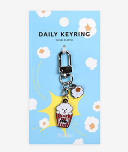 Keyring - Popcorn Bichon