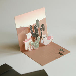 Daily Pop Up Card - 02 Alpaca