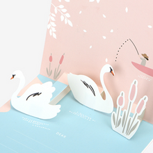 Load image into Gallery viewer, Daily Pop Up Card - 04 Swan
