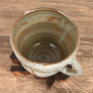 Buncheong Green Tree Ceramic Mug