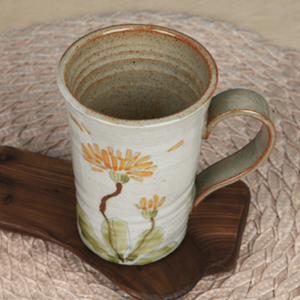 Buncheong Dandelion Ceramic Mug