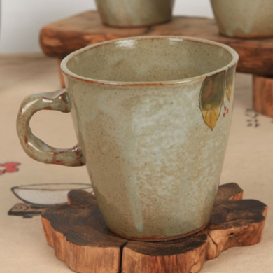 Buncheong Leaf Berry Mug