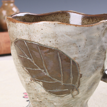 Load image into Gallery viewer, Buncheong Casting Dark Leaf Mug
