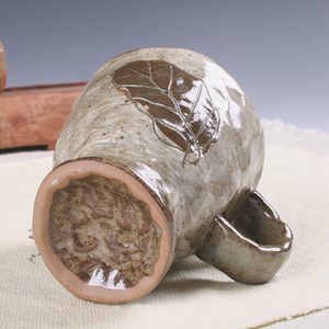 Buncheong Casting Dark Leaf Mug