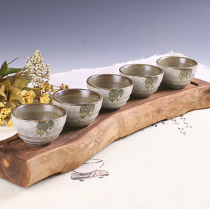 Buncheong Leaves And Fruit Cup Set