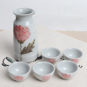 Carnation Sake Set