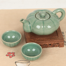 Load image into Gallery viewer, Celadon Pumpkin Tea Set