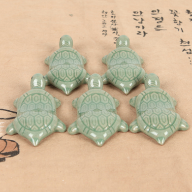 Celadon Turtle 5P Chopstick Rest Set