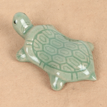 Load image into Gallery viewer, Celadon Turtle 5P Chopstick Rest Set