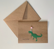 Load image into Gallery viewer, Happy Birthday T-Rex Card