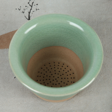 Load image into Gallery viewer, Celadon Plum Flower Mug