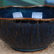 Load image into Gallery viewer, Large Deep Blue Ceramic Bowl