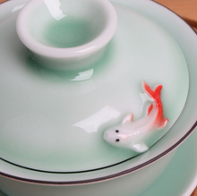 Load image into Gallery viewer, Koi Fish Tea Bowl