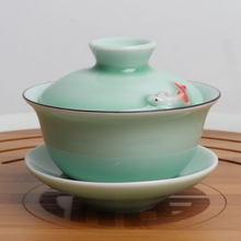 Load image into Gallery viewer, Koi Fish Tea Bowl