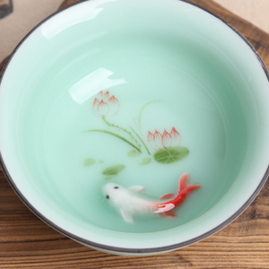 Koi Fish Wide Tea Cup