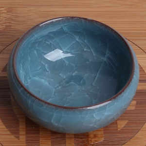 Icy Crackle Ceramic Dish