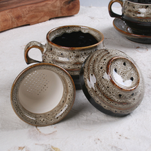 Load image into Gallery viewer, Speckled Cheonmok Tea Cup with Saucer