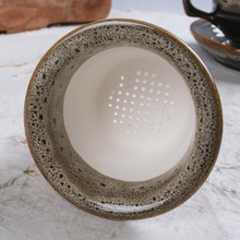 Load image into Gallery viewer, Speckled Cheonmok Tea Cup with Saucer