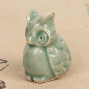 Celadon Owl Incense Holder