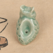 Load image into Gallery viewer, Celadon Owl Incense Holder