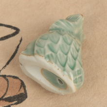 Load image into Gallery viewer, Celadon Owl Incense Holder