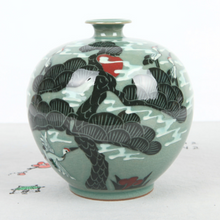 Load image into Gallery viewer, Celadon Longevity Haenggo Vase