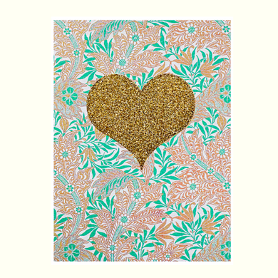 Mint Golden Heart - Card