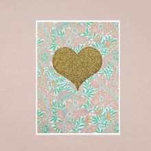 Load image into Gallery viewer, Mint Golden Heart - Card