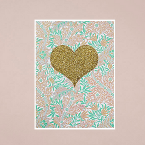 Mint Golden Heart - Card