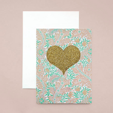 Load image into Gallery viewer, Mint Golden Heart - Card