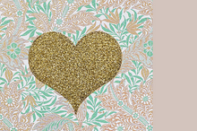 Load image into Gallery viewer, Mint Golden Heart - Card