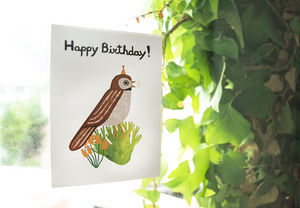 Sparrow Birthday Card