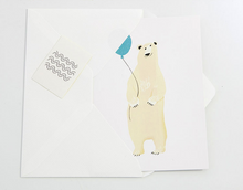 Load image into Gallery viewer, Polar Bear Balloon Card