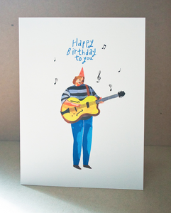 Guitar Play Birthday - Card