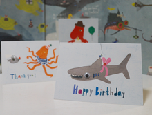 Load image into Gallery viewer, Shark Birthday Card