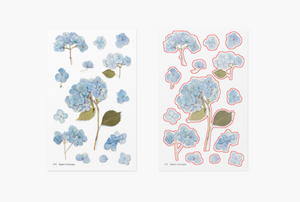 Pressed Flower Sticker - Big Leaf Hydrangea