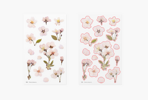 Pressed Flower Sticker - Cherry Blossom